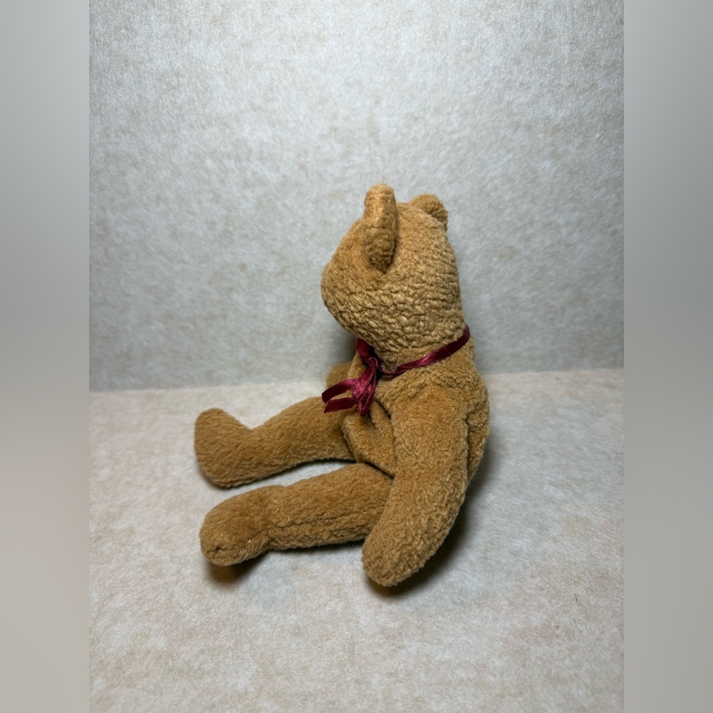 Vintage Rare Ty Beanie Babies Curly The Teddy Bear Plush Kids Toy 1993 Error - Picture 3 of 10